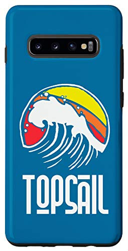 Galaxy S10Plus Topsail Island Vintage 80s Retro Surfing Beach Wave Graphic Case