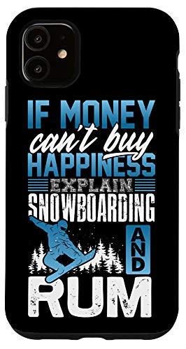 iPhone 11 Snowboarding Rum Lover Facts Gift Snowboard Snowboarder Case