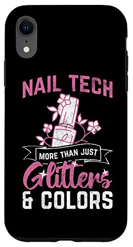 iPhone XR More Than Glitters Colors Nail Salon Cosmetologist Nail Tech Case