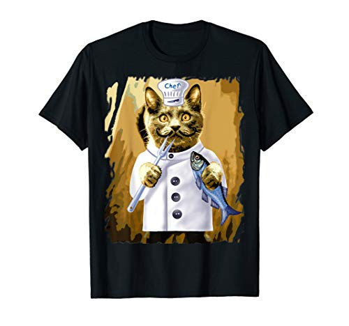 Chef Funny cat Culinary Cooking Guru kitchen T-Shirt