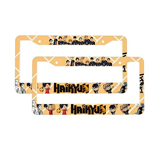 Wrenho My Hero Academia Aluminum License Plate Frame with Screw Caps-2Pcs 2 Holes12.3 X 6.3 inch-Anime Licenses Plates Frames-Car Licenses Plate Covers Holders for US Vehicles
