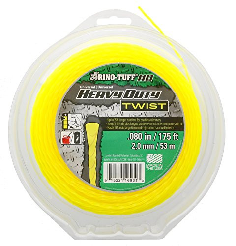 Rino Tuff 16931 .08 x 175 Universal Spiral Twisted Heavy Duty Trimmer Line