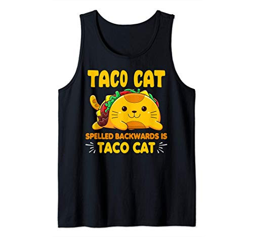 Tacocat Spelled Backwards Is Taco Cat Mexican Cinco De Mayo Tank Top