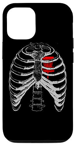 iPhone 12/12 Pro Disc Golf Basket Heart in Ribcage Case