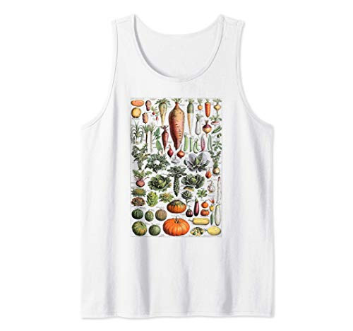Kitchen Vegetable Identification Reference Chart Botanical Tank Top