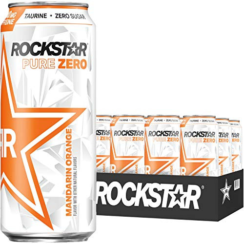 Rockstar Energy Drink Pure Zero Orange 16oz 12Pk- 12Count