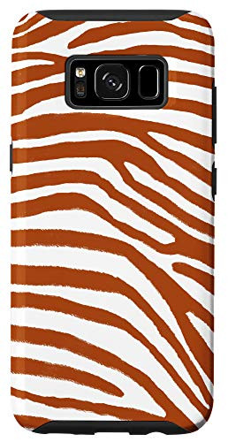 Galaxy S8 Burnt Orange Zebra Stripes Pattern Case
