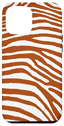 iPhone 12 Pro Max Burnt Orange Zebra Stripes Pattern Case