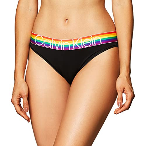 Calvin Klein Women's Modern Cotton Bikini Panty- Black Rainbow- S