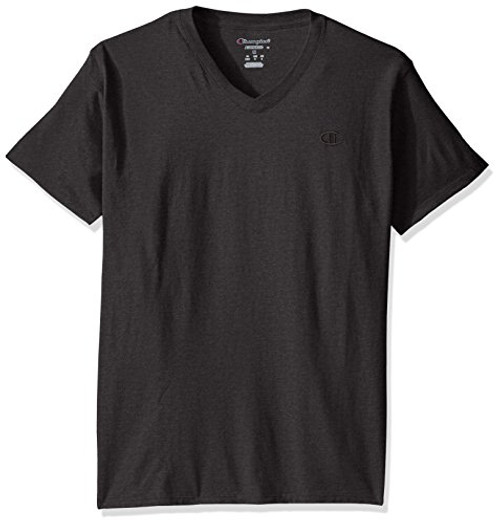 Champion mens Classic Jersey V-neck T-shirt Shirt- Granite Heather- XX-Large US