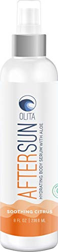 Olita- AfterSun Body Serum - 8 oz - Soothing Citrus Fragrance - Hydrating Body Oil with Aloe Vera - All-Natural with Vitamin E - Cooling After Sun and Sunburn Relief