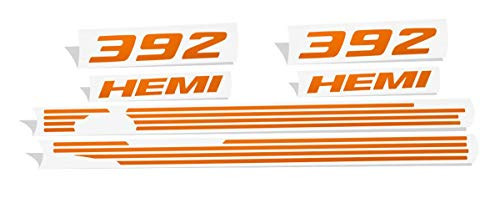 Reflective Concepts 392 HEMI Engine Cover Overlay Decals for Challenger and Charger - -Color- Orange-