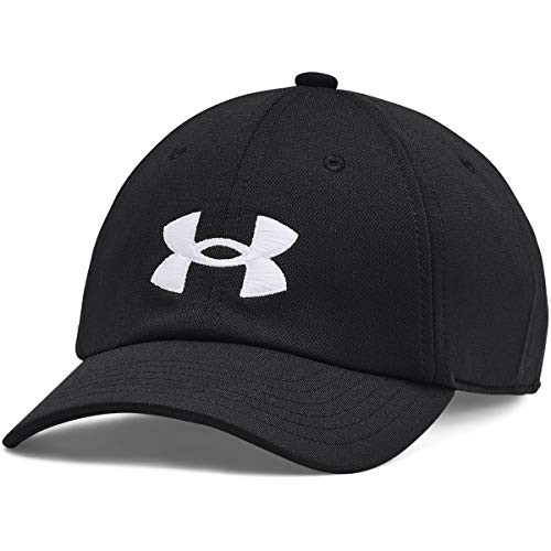 Under Armour Boys' Blitzing Adjustable Hat - Black -001-/White - One Size Fits Most