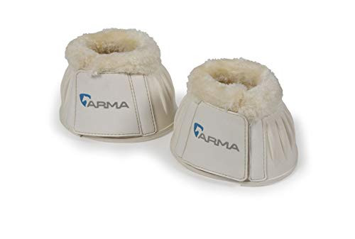 Shires Arma Fleece-Topped Over Reach Boots White Full