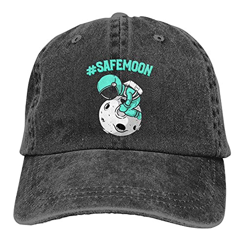 Clipeyh Safemoon Hat Cotton Washable Adult Baseball Caps Adjustable for Man Woman Black Clipeyh Safemoon Hat Cotton Washable Adult Baseball Caps Adjustable for Man Woman Black