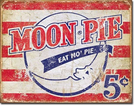 The Finest Website Inc. New Moon Pie 16" x 12.5" (D1922) Weathered Antique Appearance Tin Sign