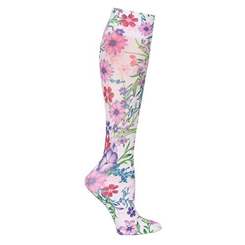 Celeste Stein Women's Mild Compression Knee High Stockings - Ode to Flowers