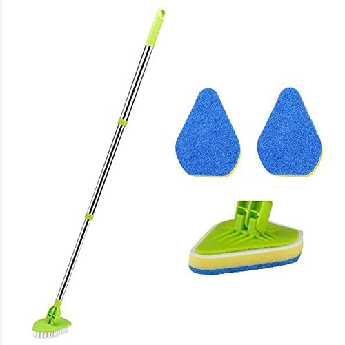 RDJSHOP Tub And Tile Scrubber Brush With Extendable Long Handle Bathroom Cleaner Sponge Scrubber For Cleaning Shower Bathtubs Tiles Glass