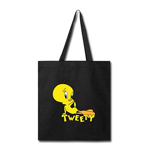Looney Tunes Tweety Bird Pose Tote Bag- black Looney Tunes Tweety Bird Pose Tote Bag- black