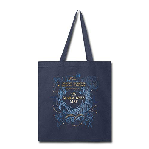 Harry Potter The Marauder's Map Tote Bag- navy