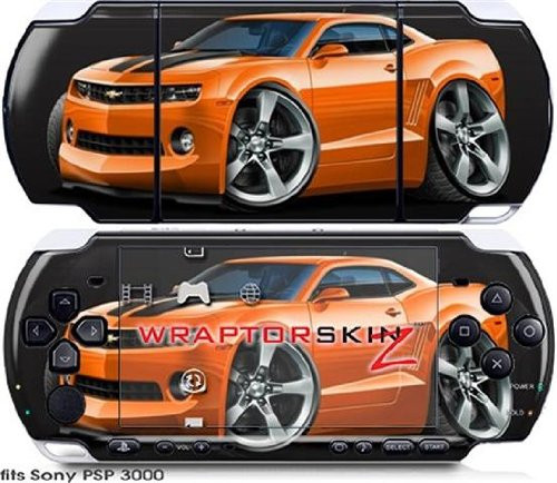 Sony PSP 3000 Decal Style Skin - 2010 Camaro RS Orange