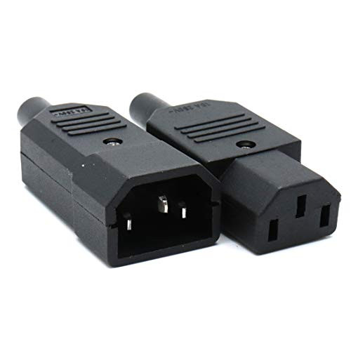 Yootop 5 Pairs IEC 320 C14 Male to C13 Female Power Connecrot AC 250V 10A