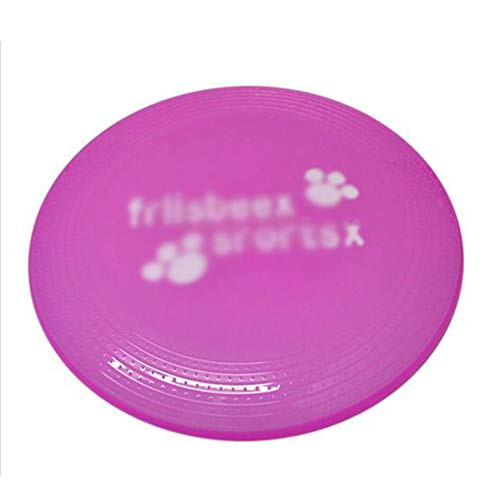 Dafang Dog Frisbee- Flying Discs for Kids- Pet Training Flying Saucer Interactive Toys- Colors May Vary -7 inch--Purple