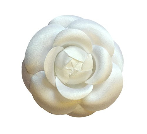 Camellia Silk Fabric Flower Pin Brooch Flower. White Camellia Brooch Pin - Hand-made in New York's Garment Center -American Made- Camellia Silk Fabric Flower Pin Brooch Flower. White Camellia Brooch Pin - Hand-made in New York's Garment Center -American Made-