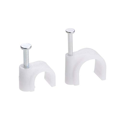 NA 6mm 12mm Cable Wire Clips Wire Nails Nails Nails Cable Organizer Tie Holder 200pcs