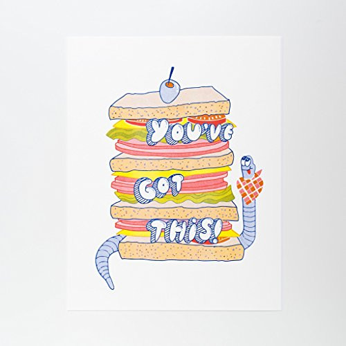 Yellow Owl You've Got This! - Risograph Print