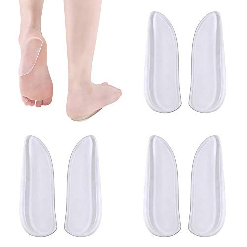 Medial and Lateral Heel Wedge Silicone Insoles Corrective Adhesive Shoe Inserts for Foot