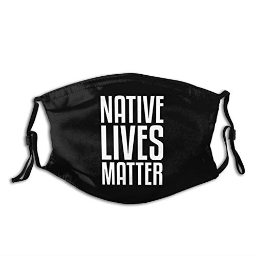MOMEPE Native Lives Matter Native American Indigenous Peoples' Day Face Mask Scarf- Washable Reusable Adjustable Bandana With Filters- For Adult Women  and  Men