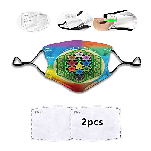 Made in USA Fashion Face mask-Tree of Life Chart with Ancient Chakra and Universe Icons Flowers Yoga-Mouth Cover for Women-Face Mask Reusable Washable Cloth for Unisex-S- Made in USA Fashion Face mask-Tree of Life Chart with Ancient Chakra and Universe Icons Flowers Yoga-Mouth Cover for Women-Face Mask Reusable Washable Cloth for Unisex-S-