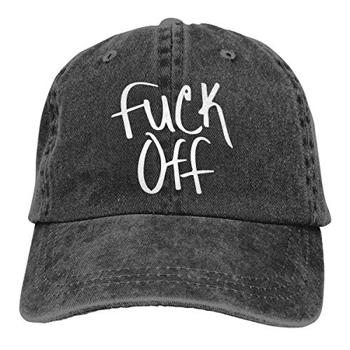 Fuck Off Unisex Cowboy Hats Sport Denim Hat Fashion Baseball Cap Black Fuck Off Unisex Cowboy Hats Sport Denim Hat Fashion Baseball Cap Black