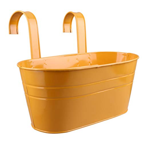 Happyyami Orange Metal Bucket Hanging Flower Planter Pots with Detachable Hook Metal Planters Bucket Cup for Deck Railing Fence Balcony Garden Patio Home Plant Holder Happyyami Orange Metal Bucket Hanging Flower Planter Pots with Detachable Hook Metal Planters Bucket Cup for Deck Railing Fence Balcony Garden Patio Home Plant Holder