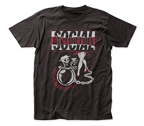 Social Distortion Ball and Chain Tour Fitted Jersey tee -Medium-