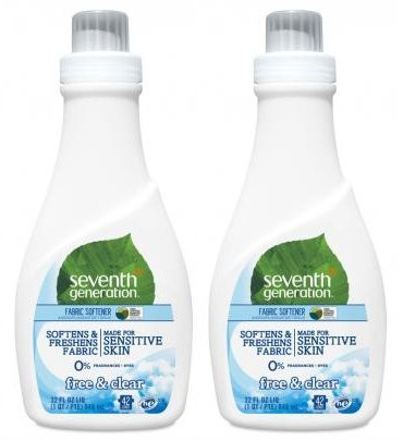 Seventh Generation Natural Fabric Softener - Free  and  Clear- 32 Fl Oz -Pack of 2-