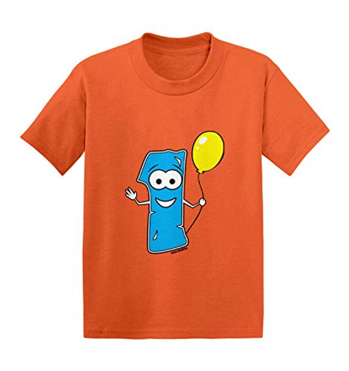Haase Unlimited Birthday Character 1 - Balloon Wacky Infant/Toddler Cotton Jersey T-Shirt -Orange- 24 Months- Haase Unlimited Birthday Character 1 - Balloon Wacky Infant/Toddler Cotton Jersey T-Shirt -Orange- 24 Months-