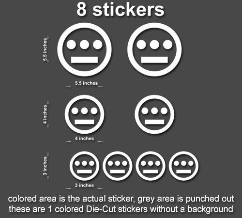 8X Hieroglyphics Decals Stickers Hip hop Hiero car Window Truck Laptop -Orange-