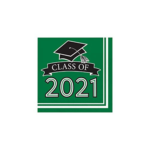 Emerald Green 2021 Grad Napkins- 108 ct