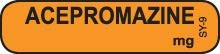 ParaMedical Labels of Cooo.kamonga- Inc. Medication Syringe Labels -ACEPROMAZINE- SY-9 -Orange-