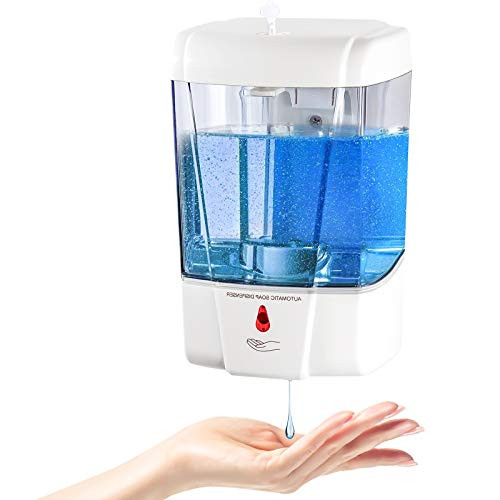 interhasa Soap Dispenser- Touchless Hand Sanitizer Dispenser Wall Mount Automatic Soap Dispenser for Commercial Home and Kitchen- 600ml/20oz
