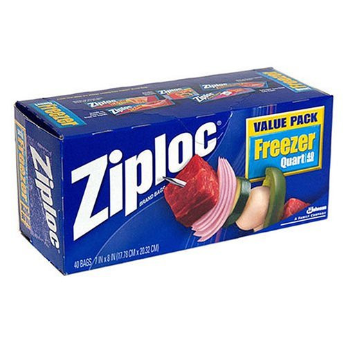 Ziploc Freezer Bags Value Pack- Quart Size- 40-Pack