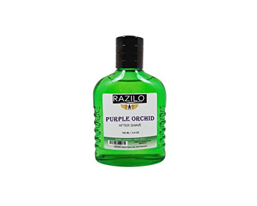 Aftershave for Men Splash 3.4oz / 100ml Glass Bottle. -Razilo Purple Orchid-