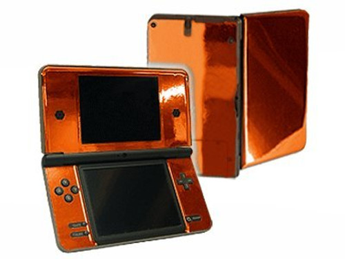 Orange Chrome Mirror Vinyl Decal Faceplate Mod Skin Kit for Nintendo DSi XL -DSi-XL- Console by System Skins