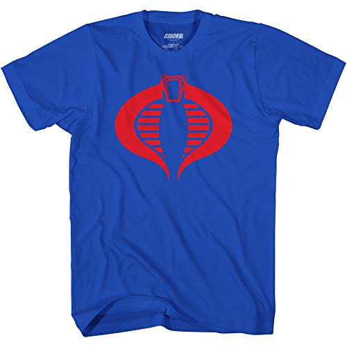 G.I. Joe Cobra Commander Logo Symbol T-Shirt-Royal Blue-Large-