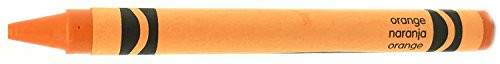 50 Orange Crayons Bulk - Single Color Crayon Refill - Regular Size 5/16" x 3-5/8"
