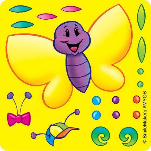 SmileMakers Make-Your-Own Butterfly Stickers 100 Per Pack