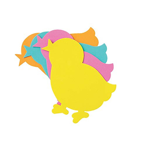 Foam Easter Chick Shapes -24Pc- - Crafts for Kids and Fun Home Activities