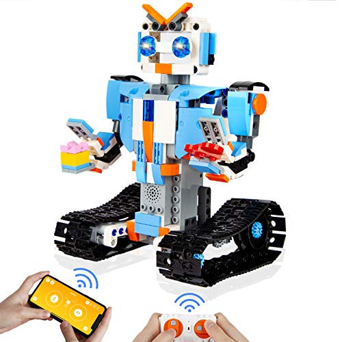 Bulding Block Robot Kit for Kids- Remote Control Engineering Science Educational Learning Building Toys with Remote Control  and APP Control for 8Plus Years Old Boys and Girls